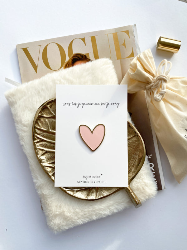 Pin | Sometimes you just need a heart | with a pink pin (including envelope) per 6 pieces