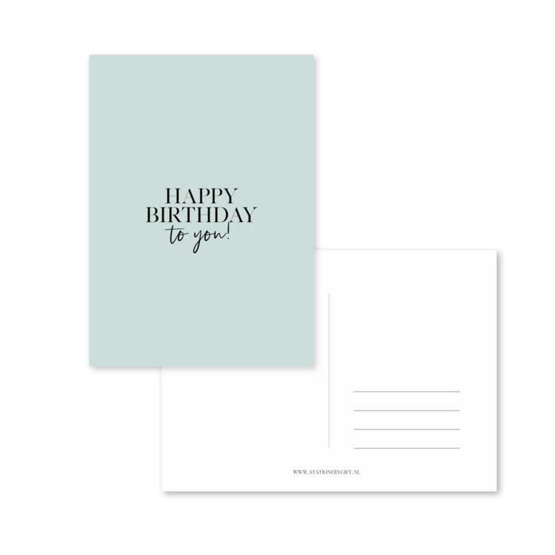 Map | Happy Birthday to you! | Mint per 6 pieces