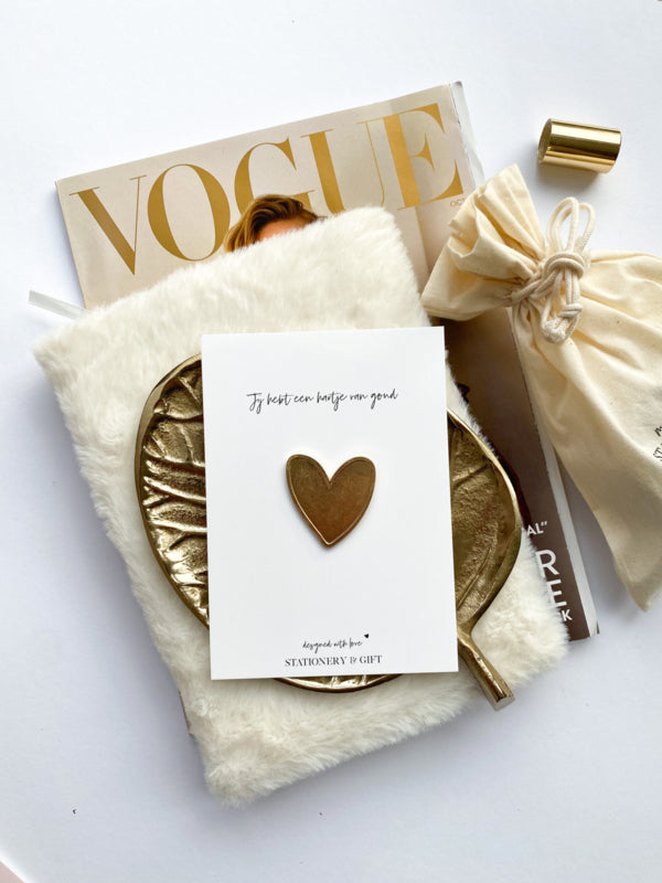 Pin | You have a heart of gold | Gold (with kraft envelope!) per 6 pieces