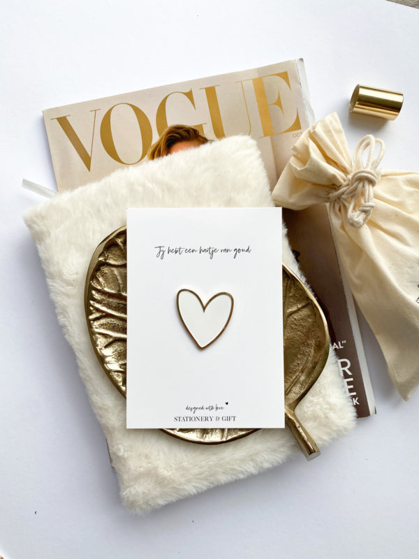 Pin | You have a heart of gold | White (with kraft envelope!) per 6 pieces