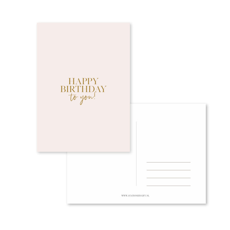 Map | Happy Birthday to you! | Pink per 6 pieces