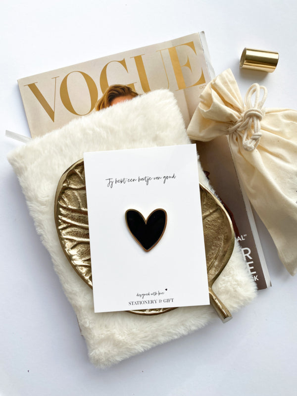 Pin | You have a heart of gold | Black ( with kraft envelope!) per 6 pieces